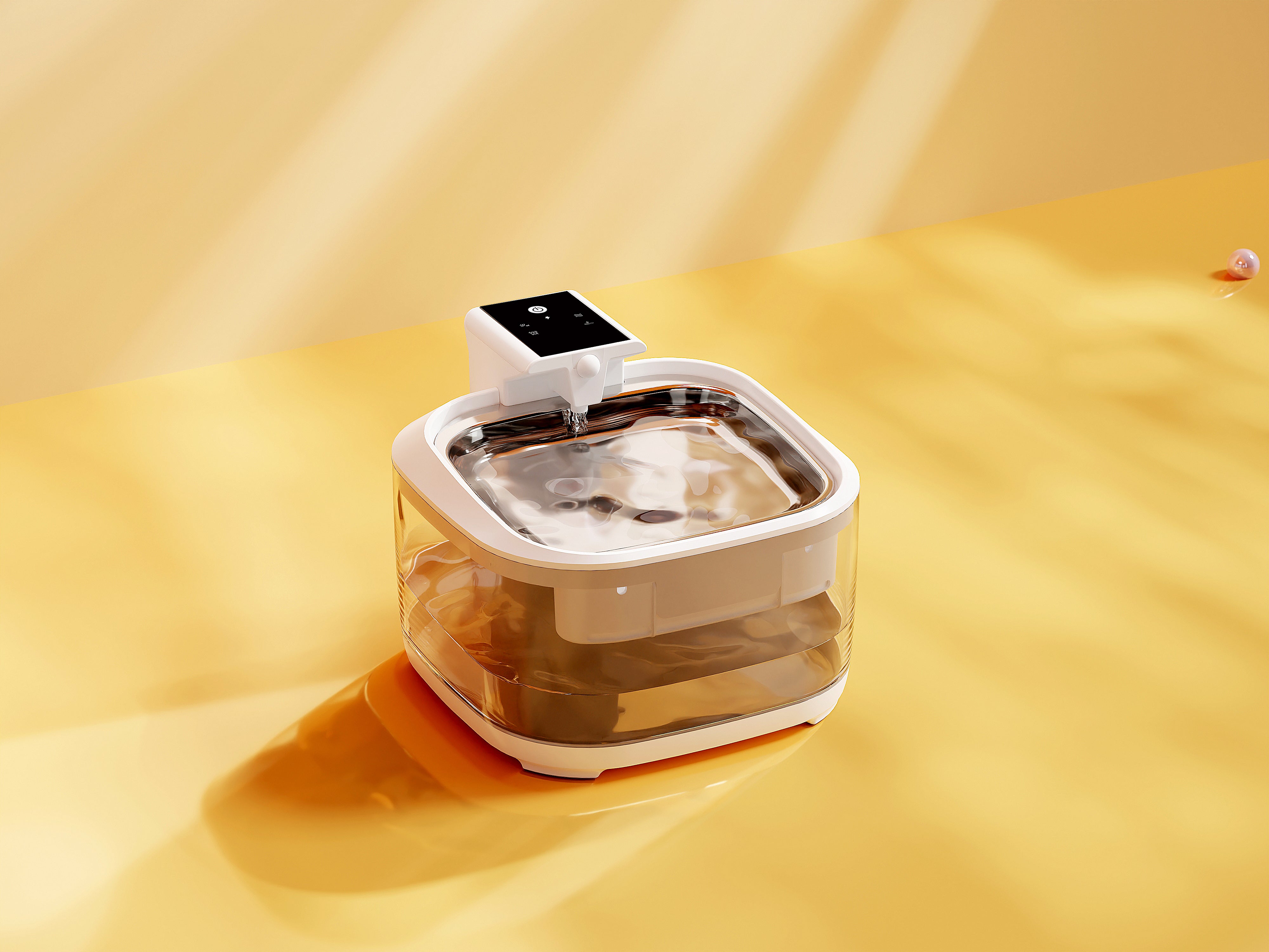 4-Stage Filtration of FT999 White Pet Waterer